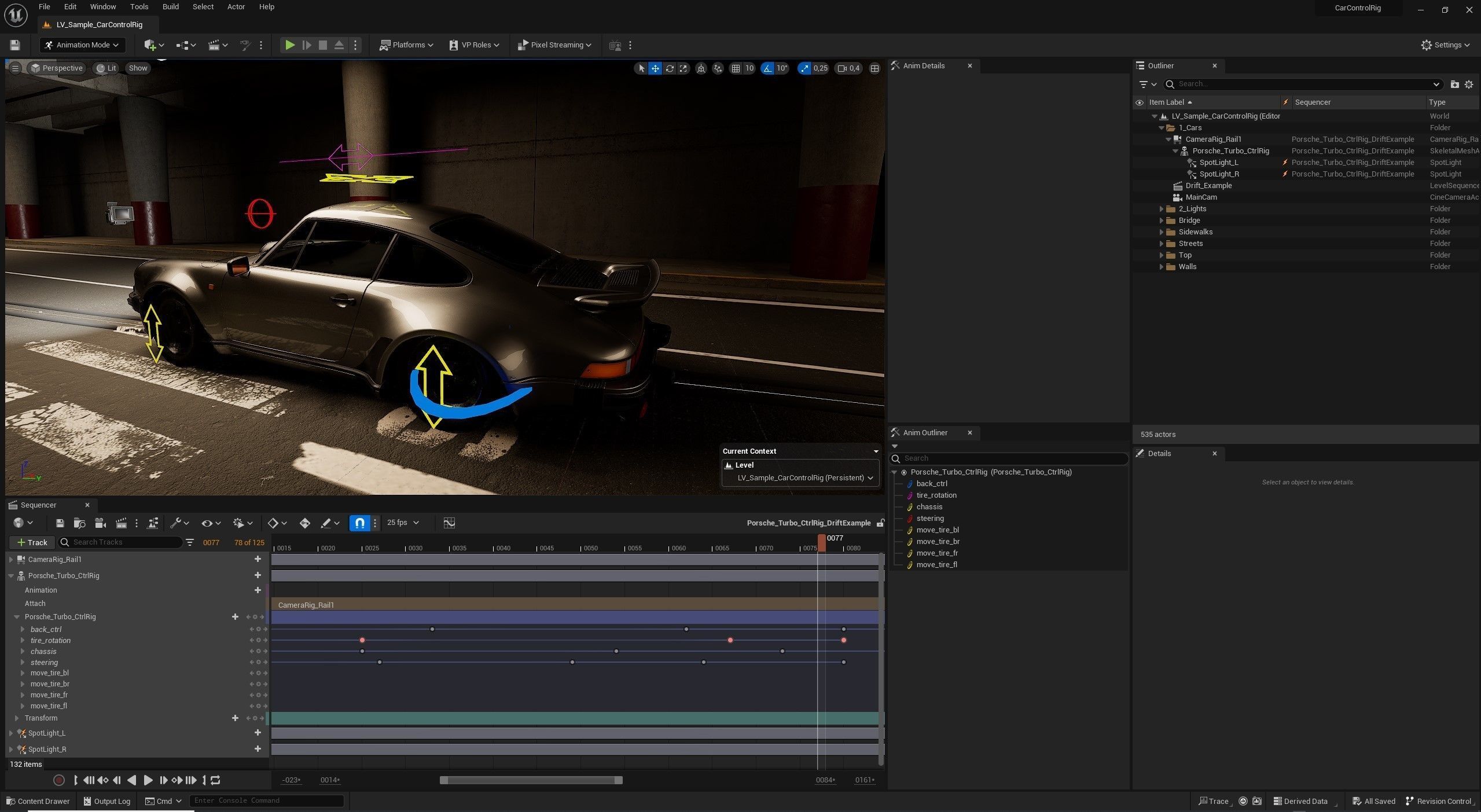 Car Control Rig for Unreal Engine  Low-poly 3D model_10