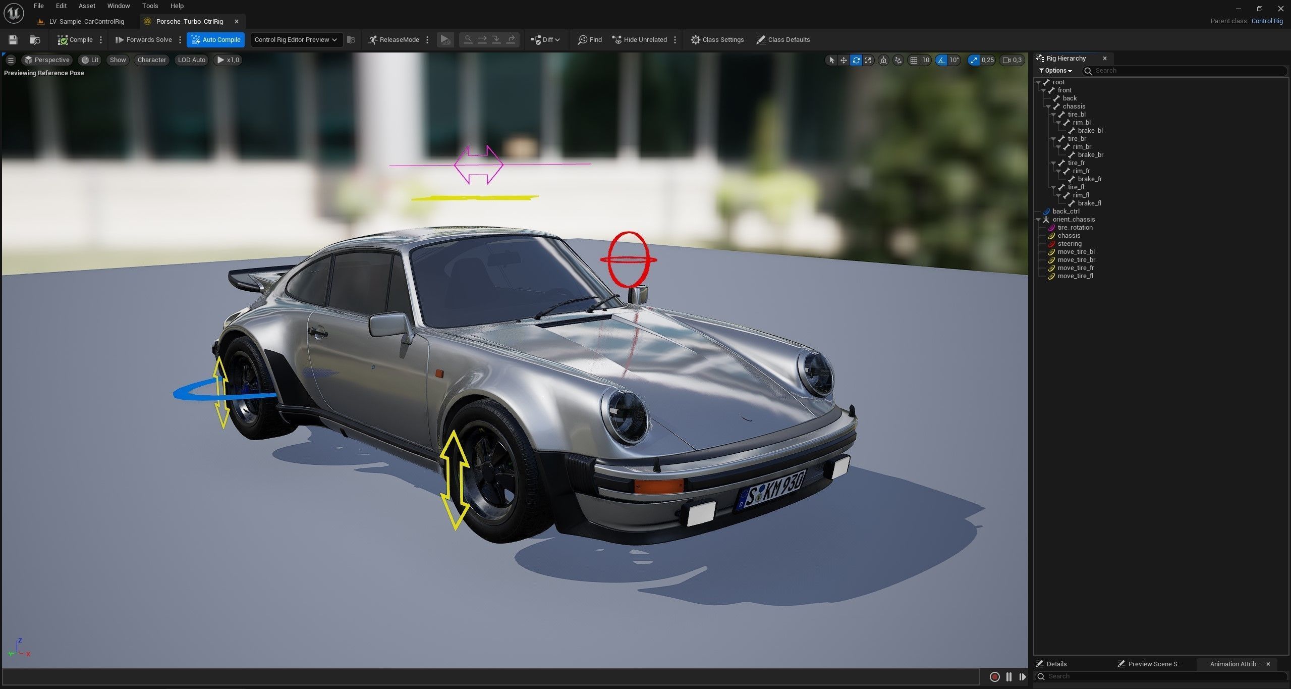 Car Control Rig for Unreal Engine  Low-poly 3D model_12