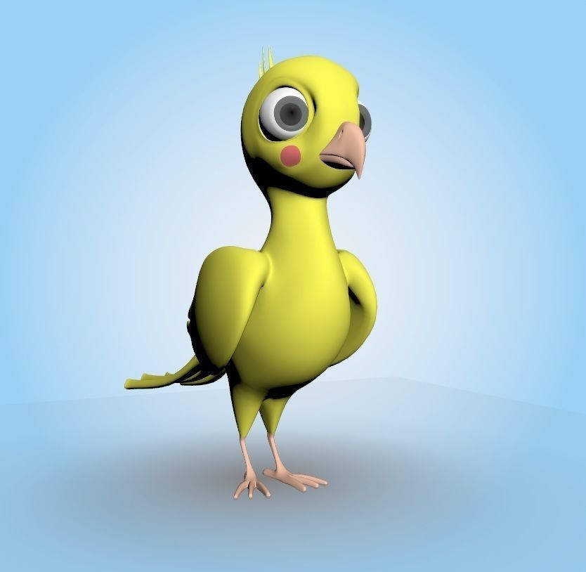 Cockatiel Bird 3D model_5