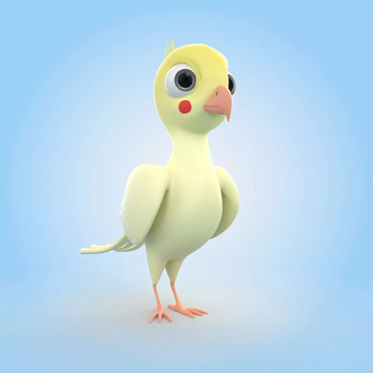 Cockatiel Bird 3D model_0