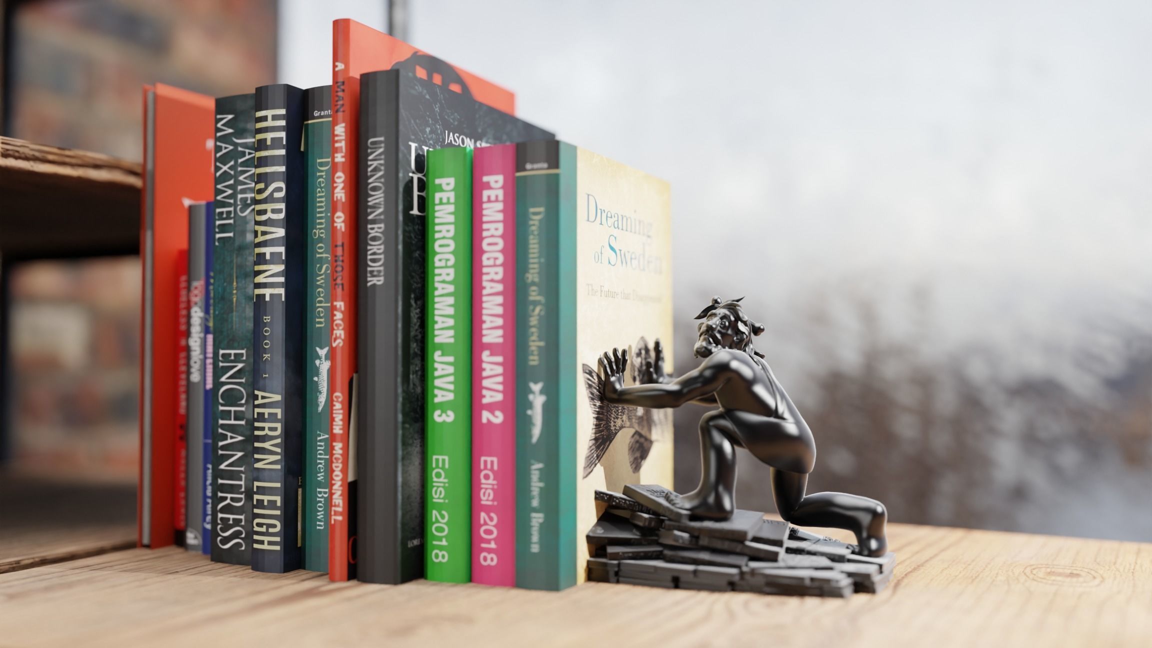 Bookish Cave Dweller - The Literary Guardian 3D print model_1