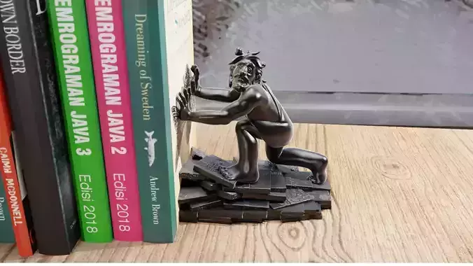 Bookish Cave Dweller - The Literary Guardian 3D print model