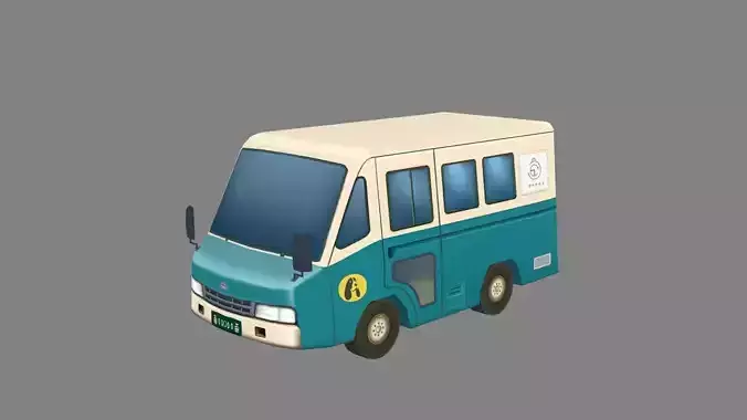 Cartoon pet shop van