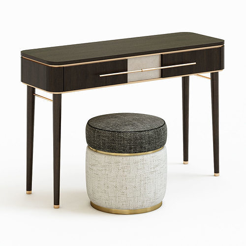 Frato - Agra Dresser and Stool 3D model