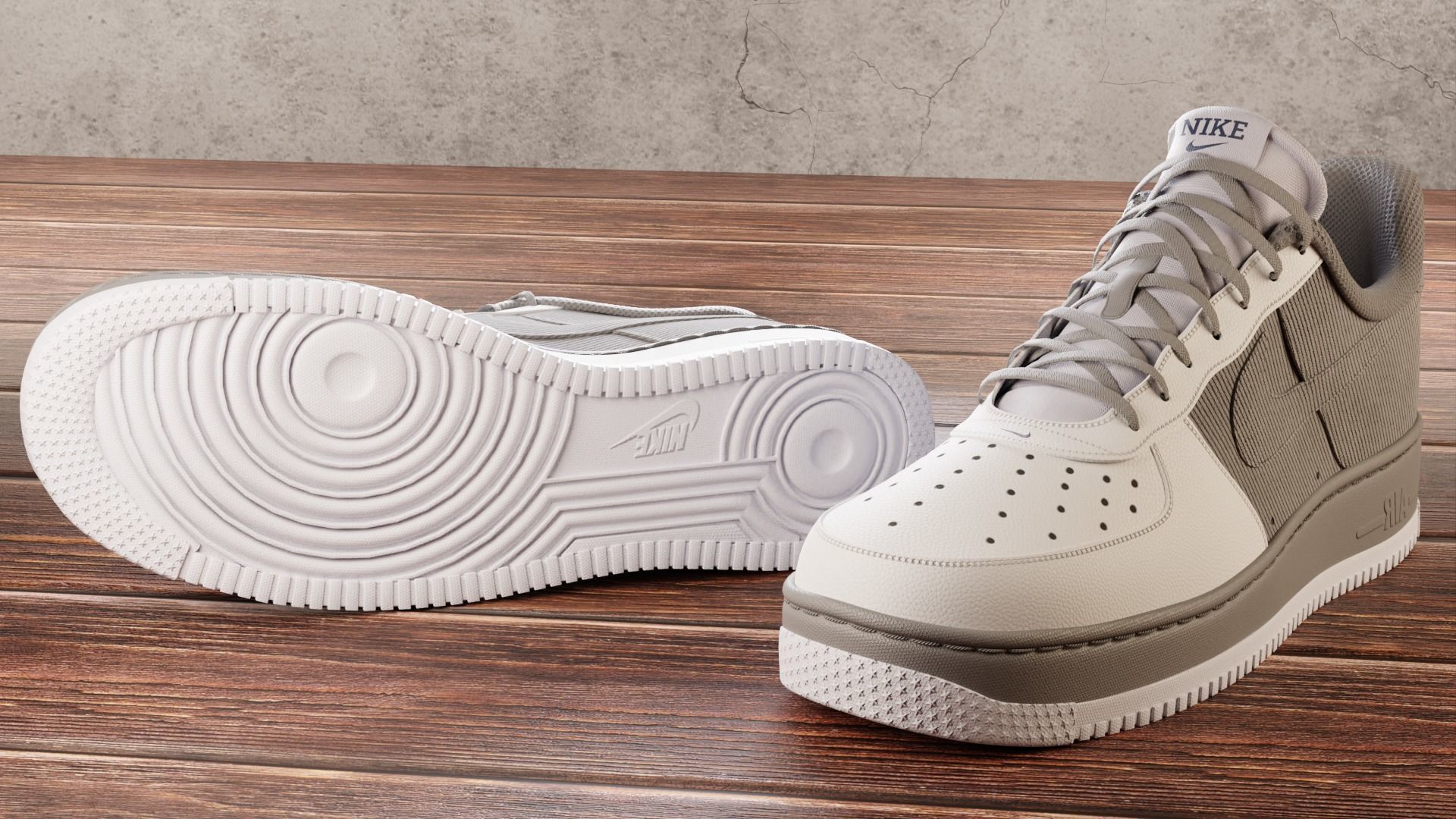 Nike Air Force 1 Custom 3D model_1