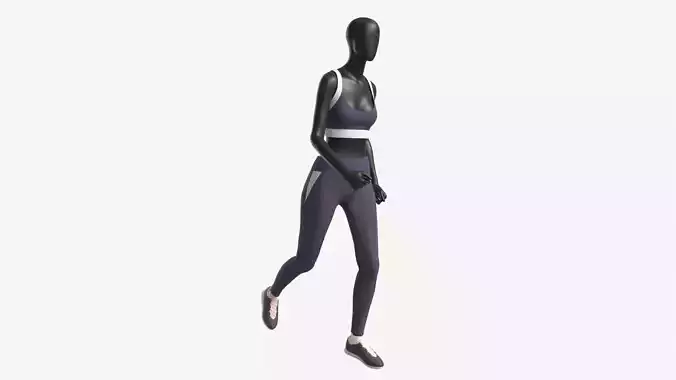 Female Mannequin in Sport Clothes in Action