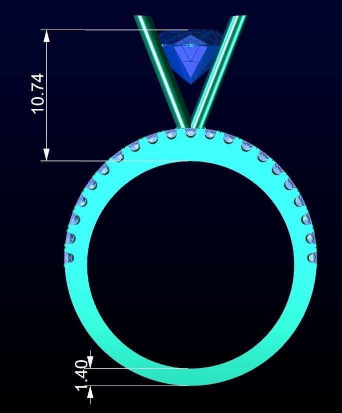 Engagement Ring 22 3D print model_4