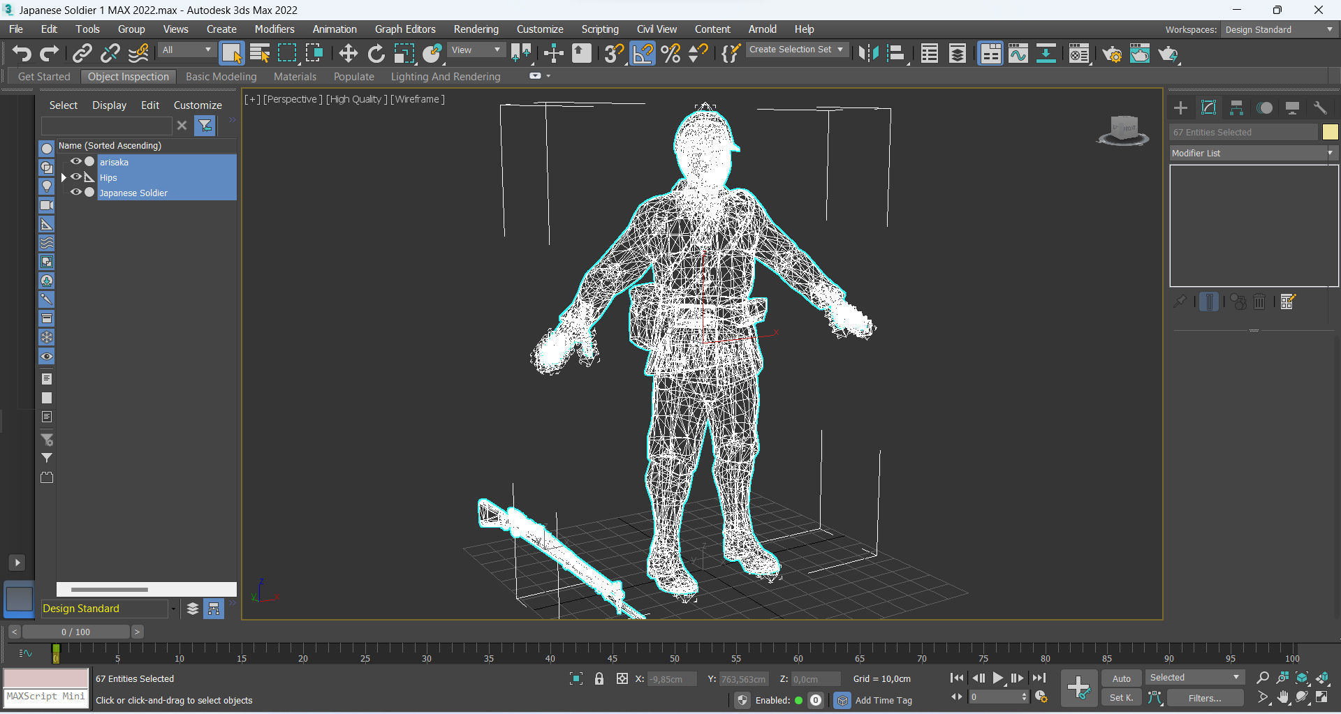 Japanese Soldier Low-poly 3D model_14