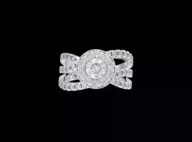 Fashion and modern Engagement and wedding Ring 