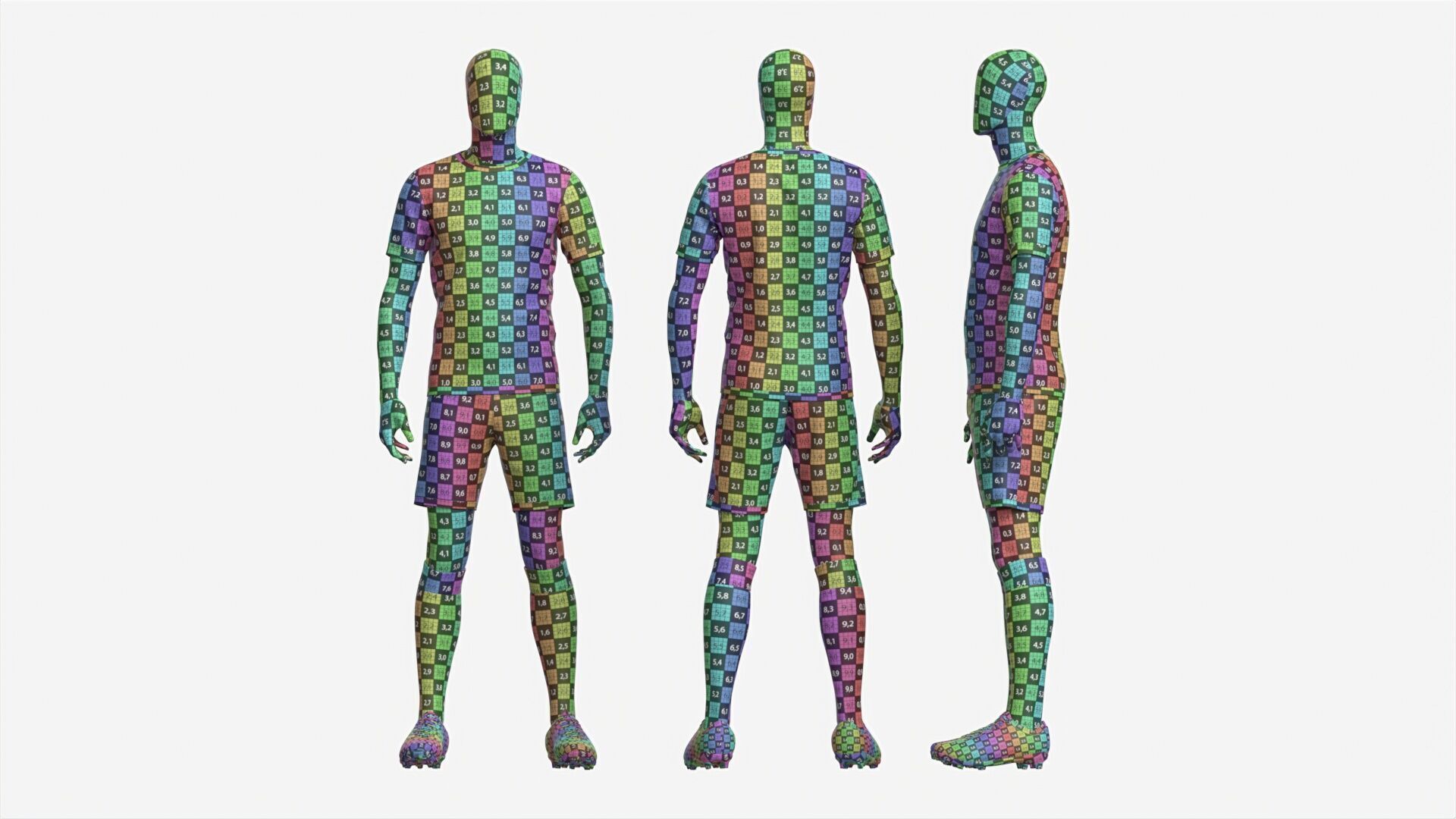 Male Mannequin in Soccer Uniform 3D model_8