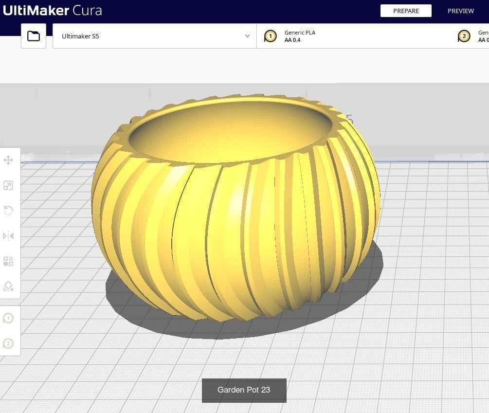 Garden Pots for 3D Printing - 50 Models 3D Model Collection_35