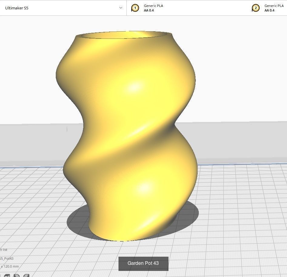 Garden Pots for 3D Printing - 50 Models 3D Model Collection_53