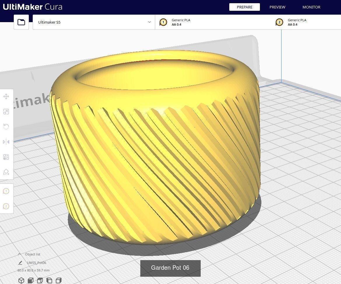 Garden Pots for 3D Printing - 50 Models 3D Model Collection_18