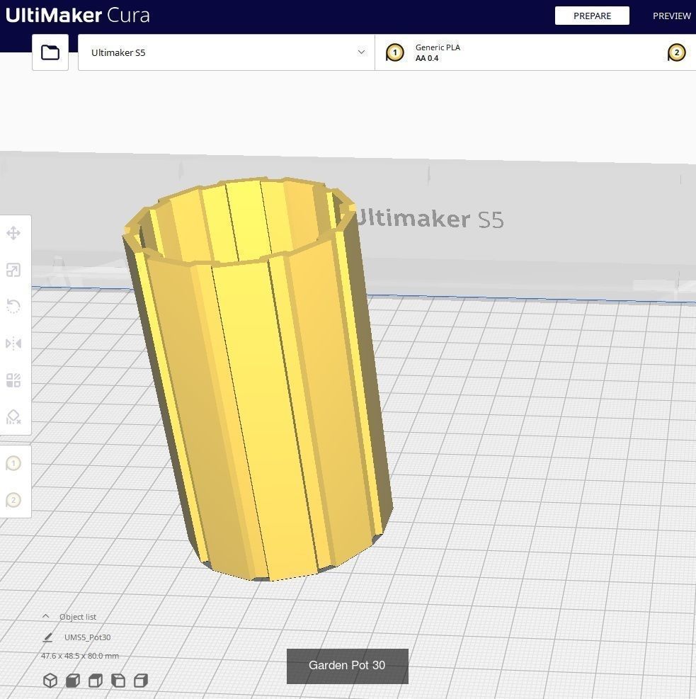 Garden Pots for 3D Printing - 50 Models 3D Model Collection_40