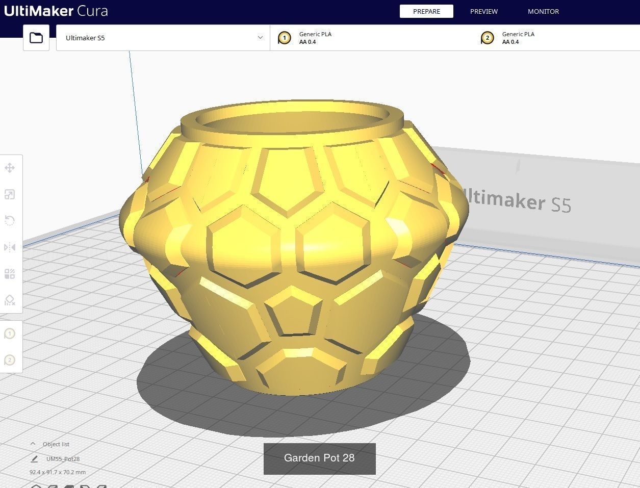 Garden Pots for 3D Printing - 50 Models 3D Model Collection_38