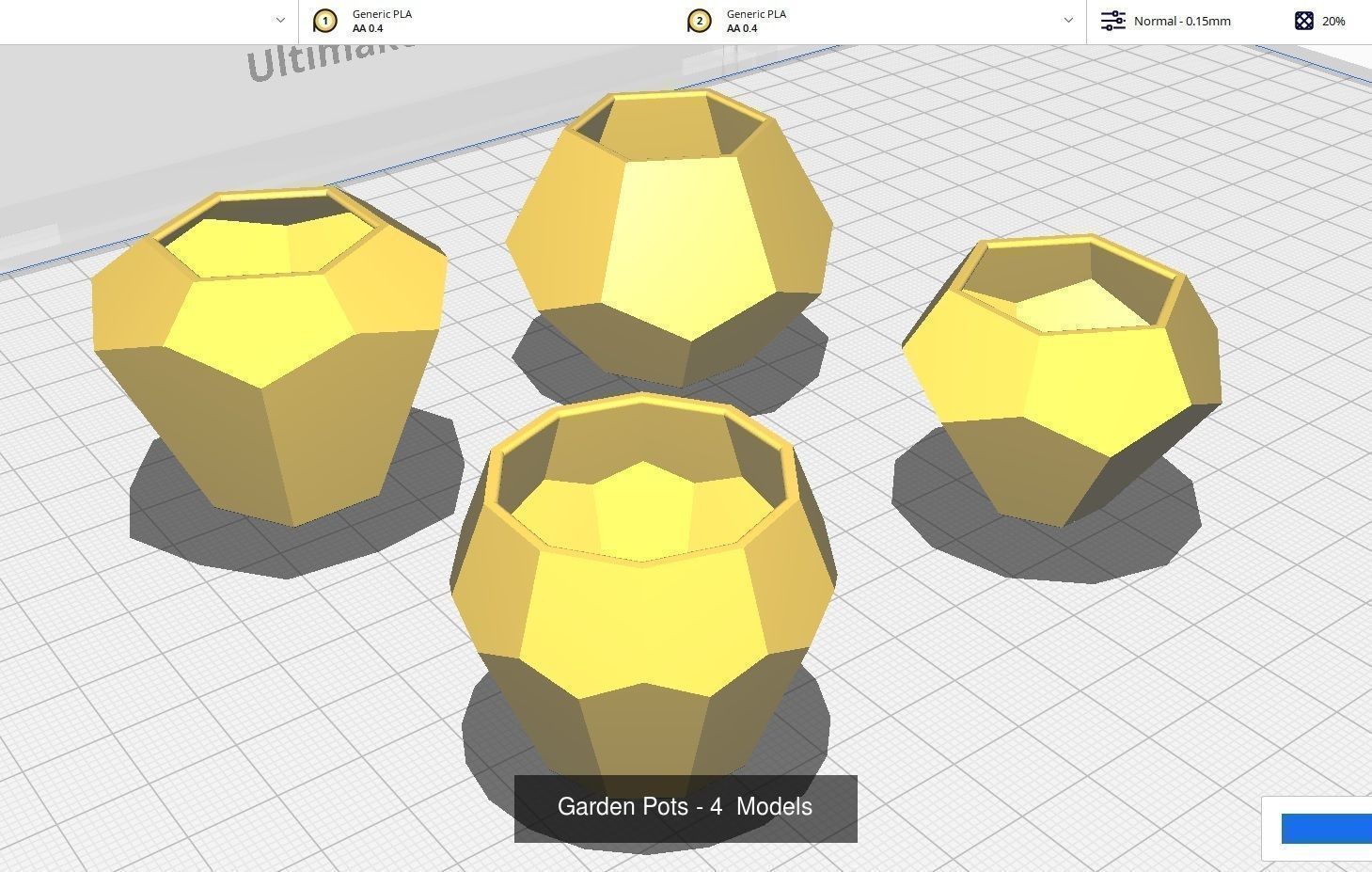 Garden Pots for 3D Printing - 50 Models 3D Model Collection_14