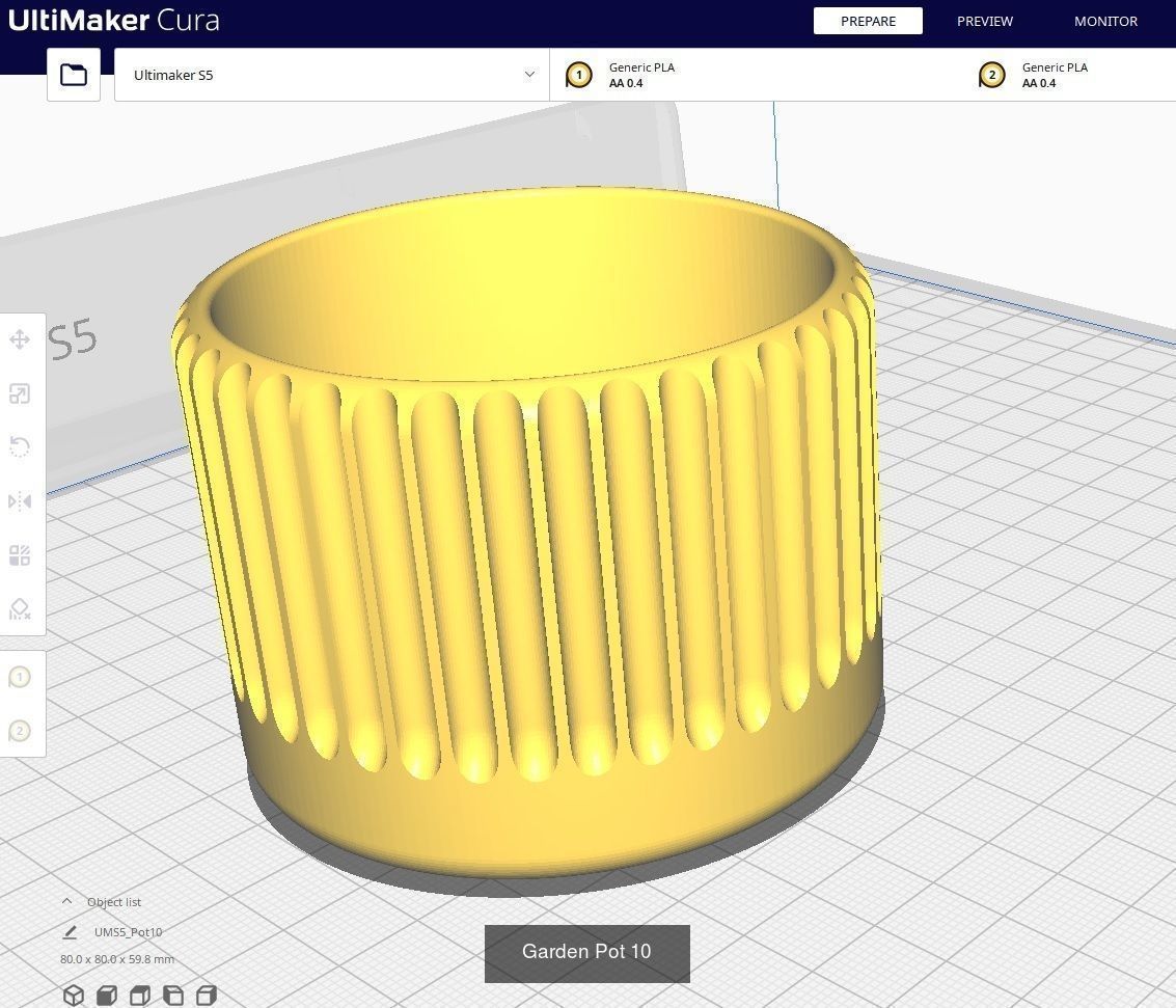 Garden Pots for 3D Printing - 50 Models 3D Model Collection_22