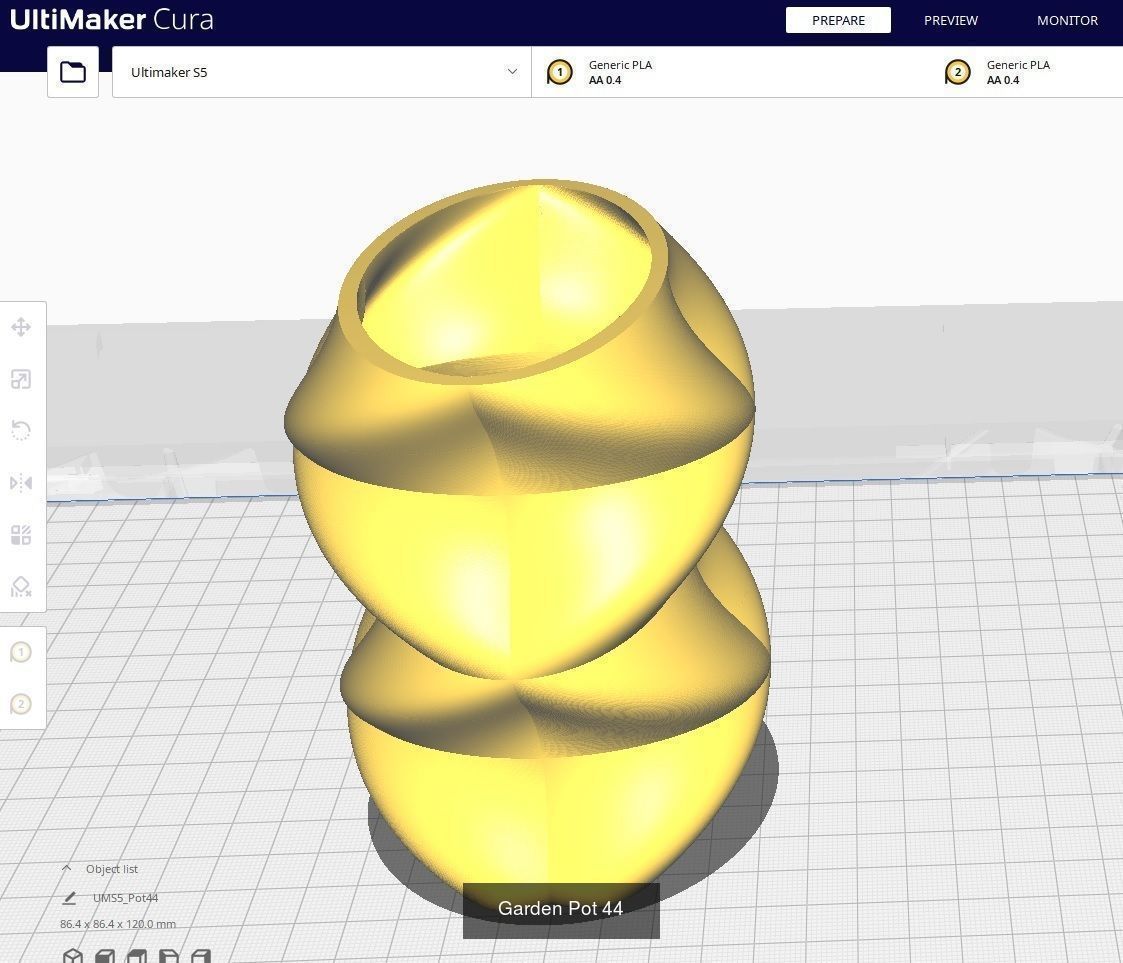 Garden Pots for 3D Printing - 50 Models 3D Model Collection_54