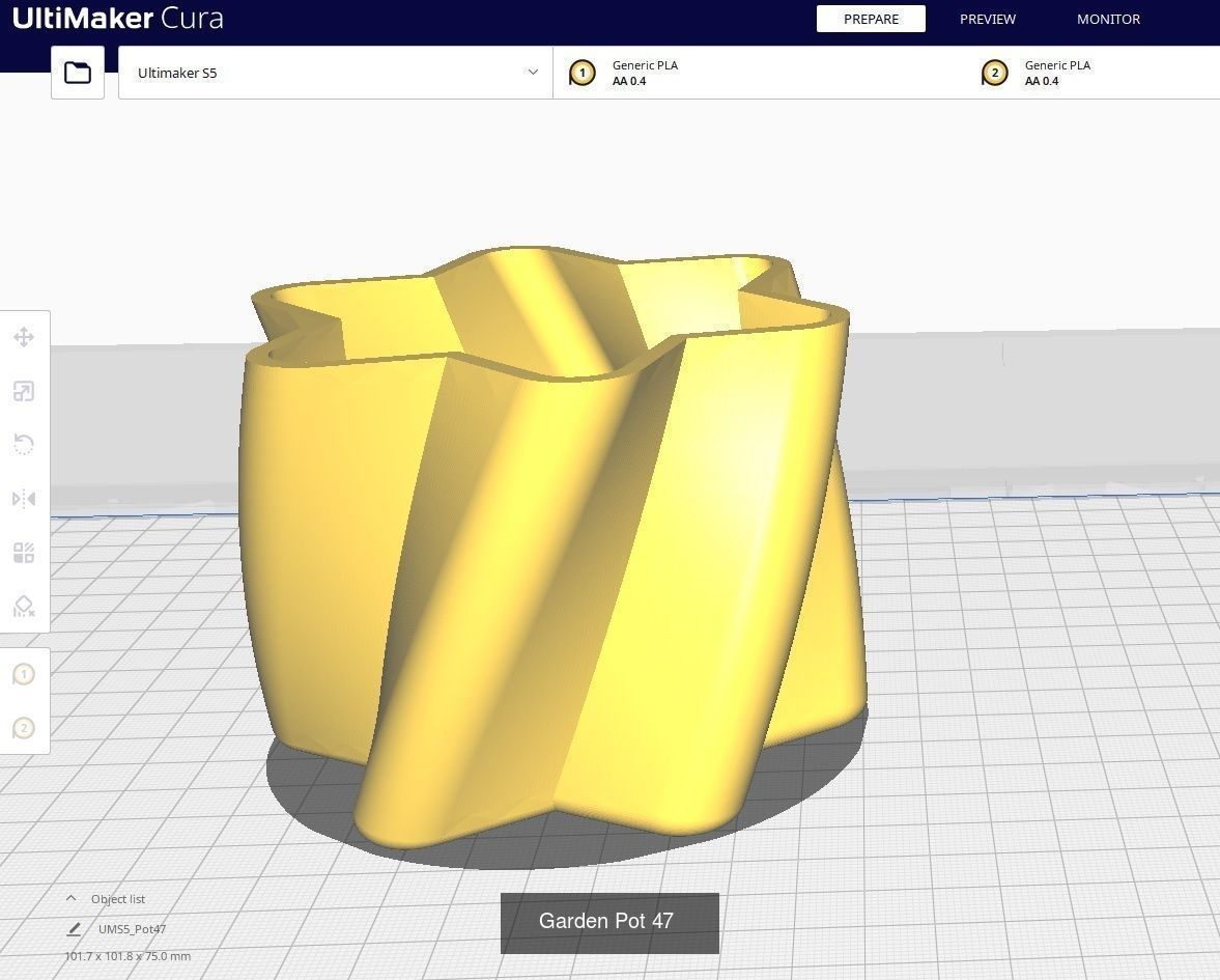 Garden Pots for 3D Printing - 50 Models 3D Model Collection_58