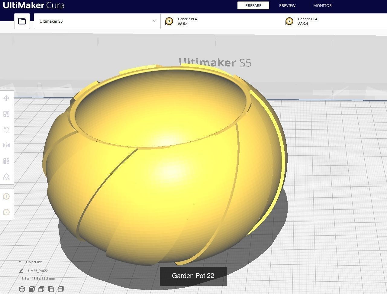 Garden Pots for 3D Printing - 50 Models 3D Model Collection_34