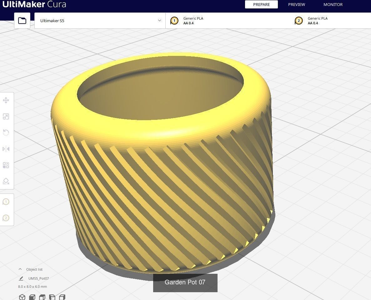 Garden Pots for 3D Printing - 50 Models 3D Model Collection_19