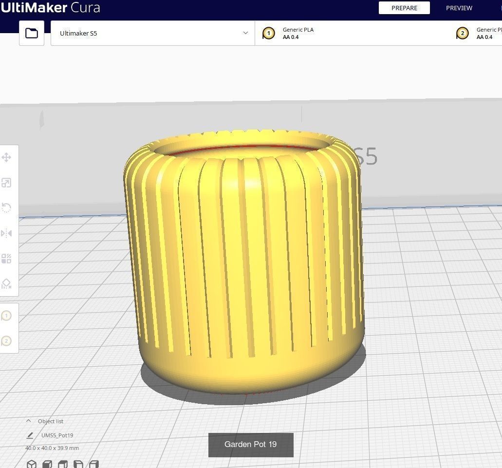 Garden Pots for 3D Printing - 50 Models 3D Model Collection_26