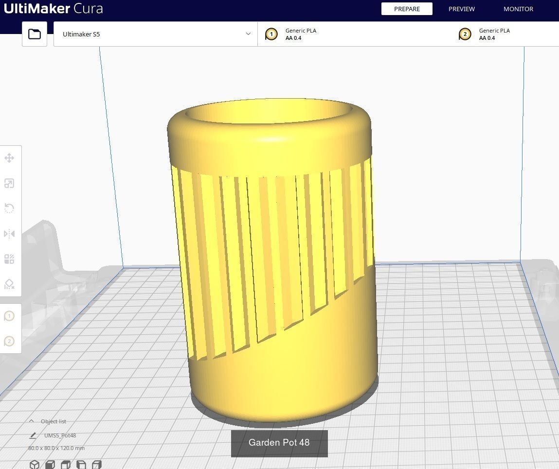 Garden Pots for 3D Printing - 50 Models 3D Model Collection_55