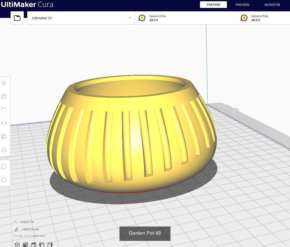 Garden Pots for 3D Printing - 50 Models 3D Model Collection_59
