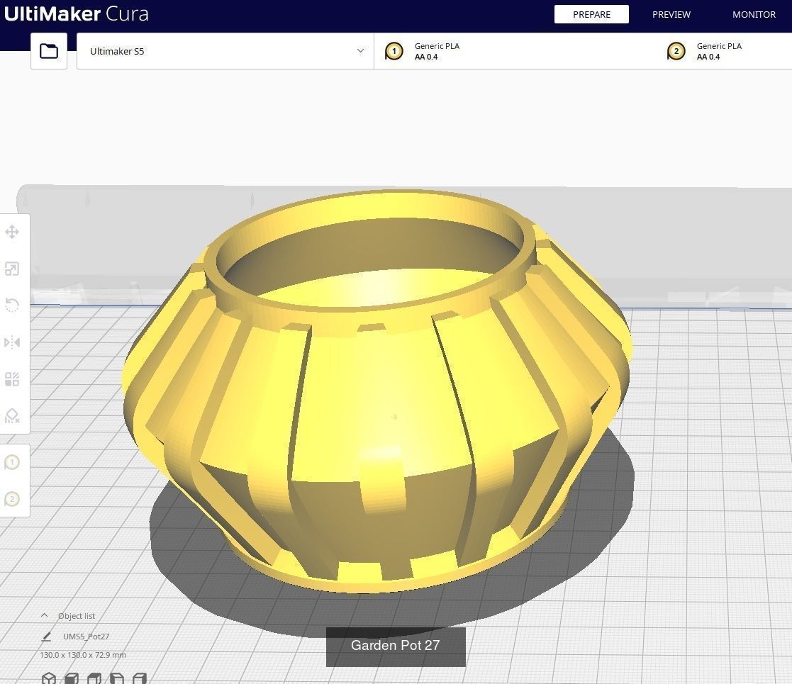 Garden Pots for 3D Printing - 50 Models 3D Model Collection_37