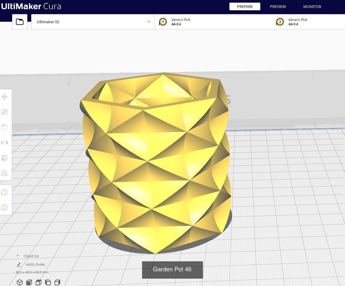 Garden Pots for 3D Printing - 50 Models 3D Model Collection_57