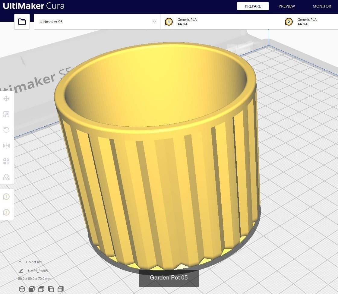 Garden Pots for 3D Printing - 50 Models 3D Model Collection_17
