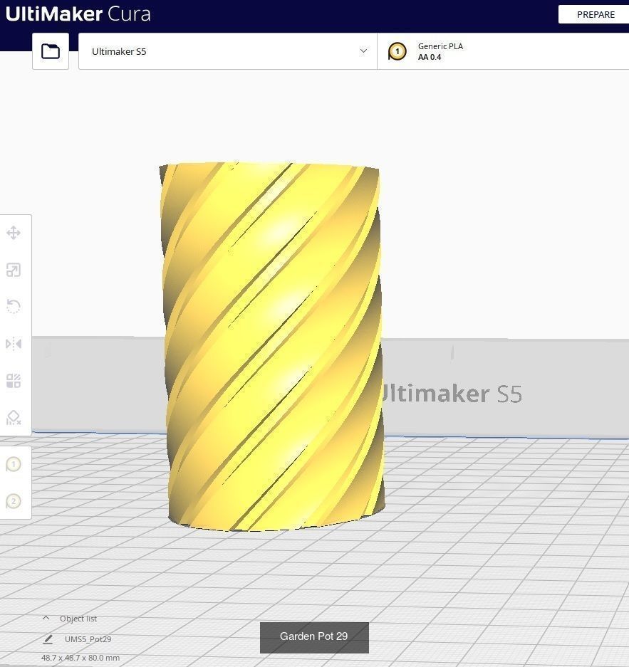 Garden Pots for 3D Printing - 50 Models 3D Model Collection_39