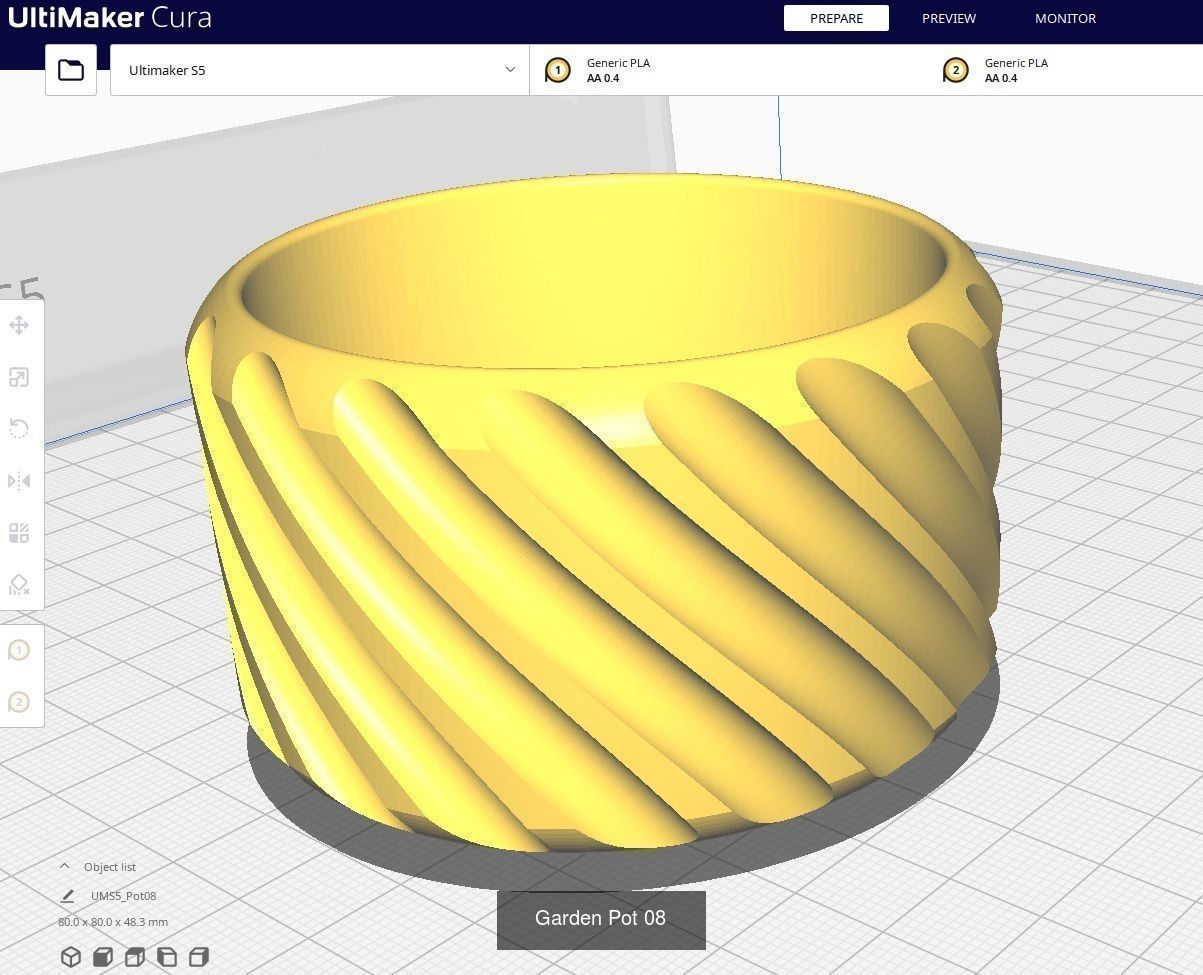 Garden Pots for 3D Printing - 50 Models 3D Model Collection_20