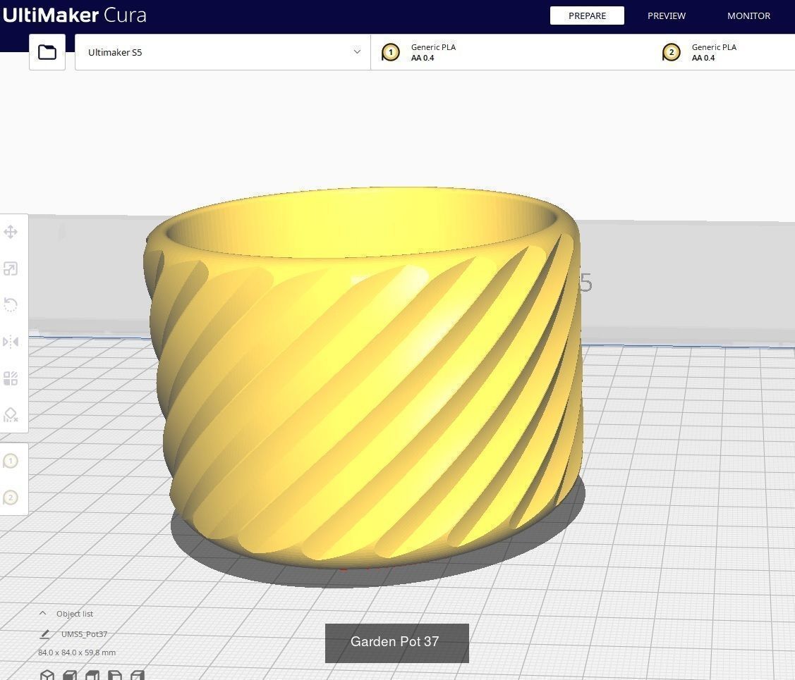 Garden Pots for 3D Printing - 50 Models 3D Model Collection_47