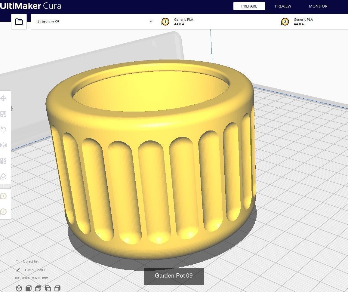Garden Pots for 3D Printing - 50 Models 3D Model Collection_21