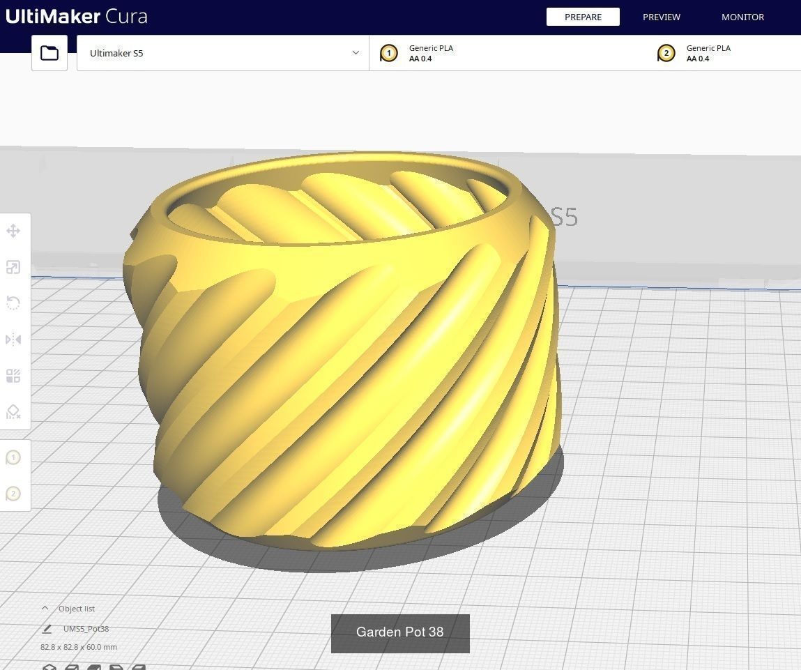 Garden Pots for 3D Printing - 50 Models 3D Model Collection_48