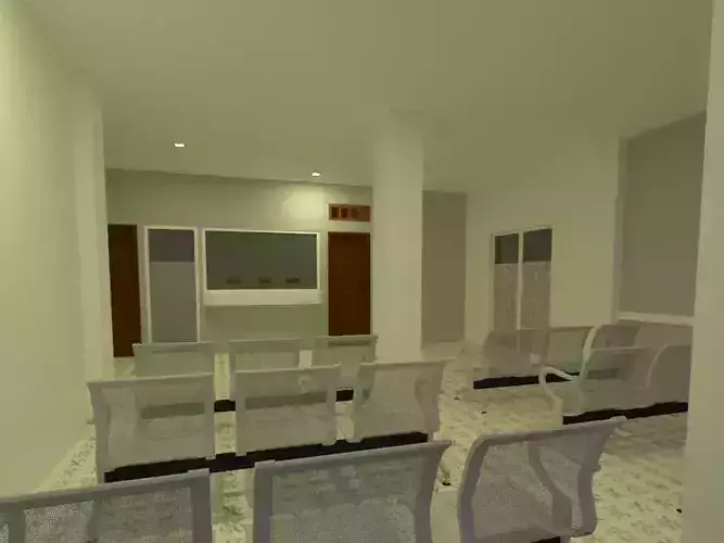 the hospital clinic design interior 3D print model