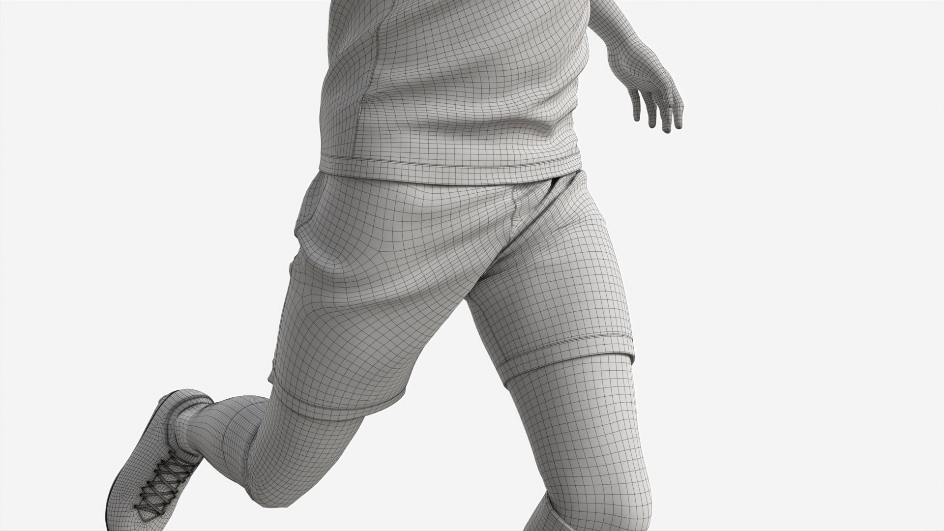 Male Mannequin in Soccer Uniform in Action 01 3D model_7