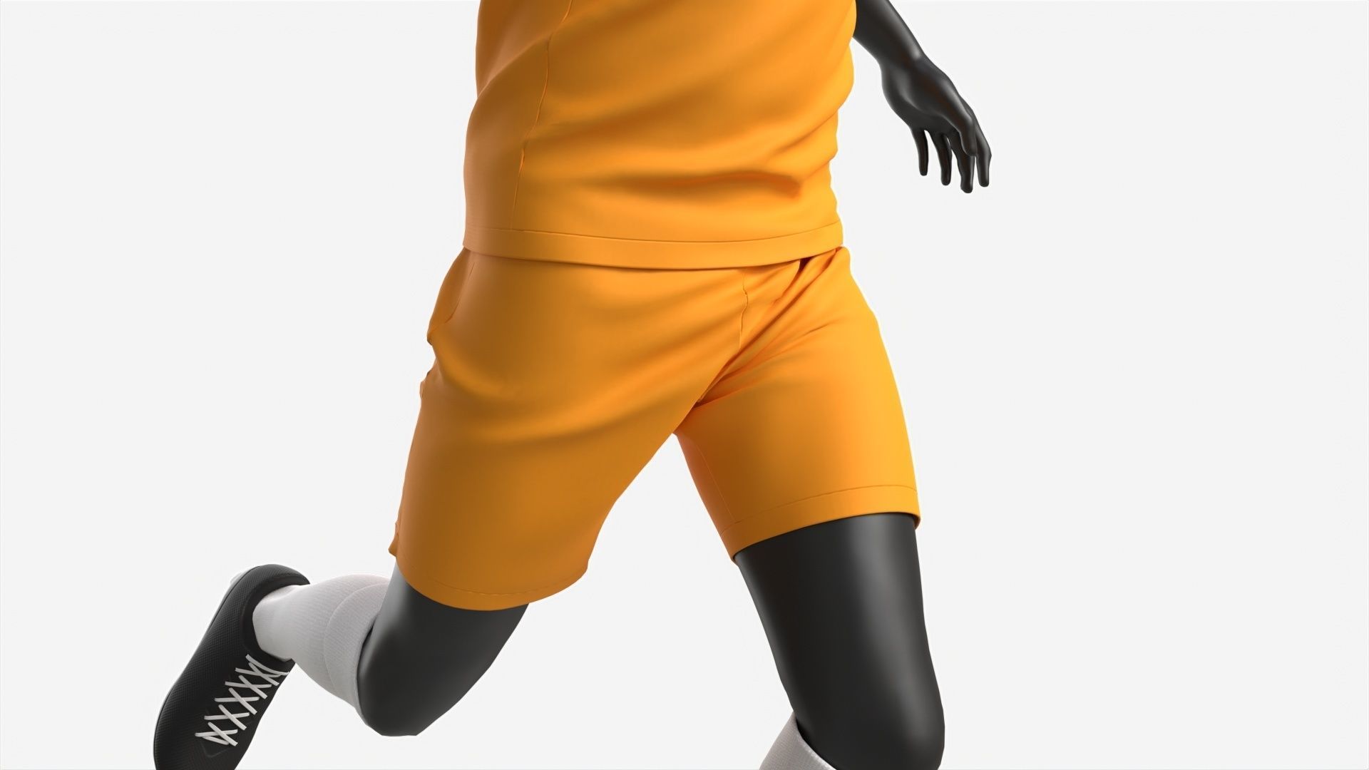 Male Mannequin in Soccer Uniform in Action 01 3D model_3