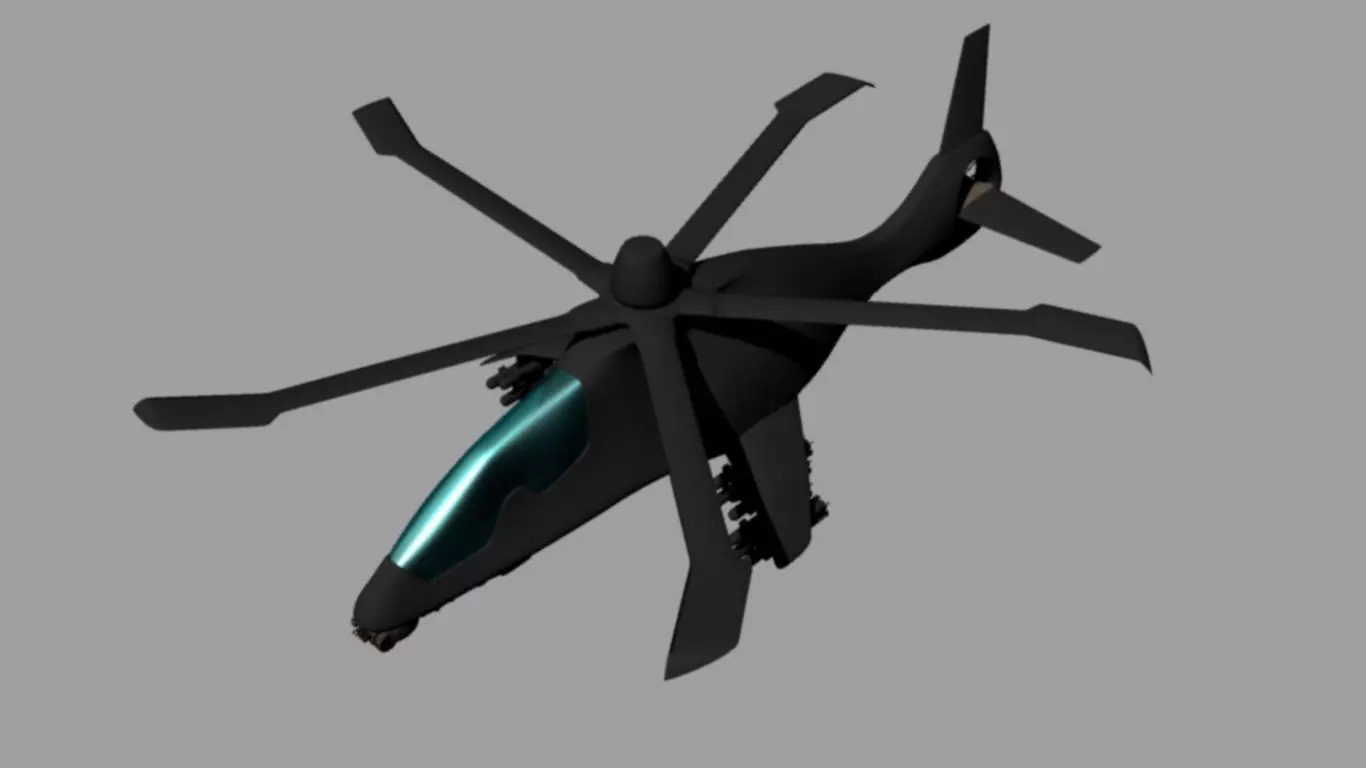 helicopter LHX 3D model_0
