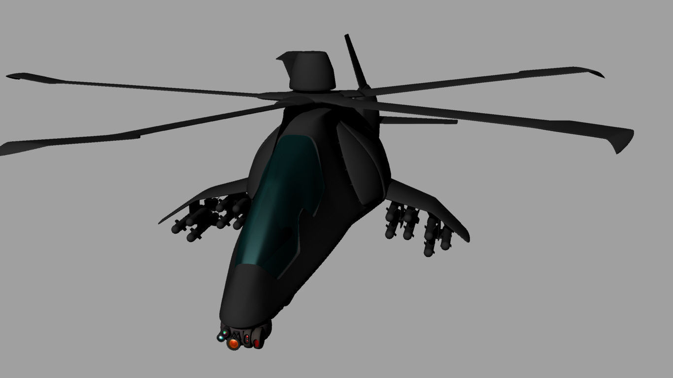 helicopter LHX 3D model_1