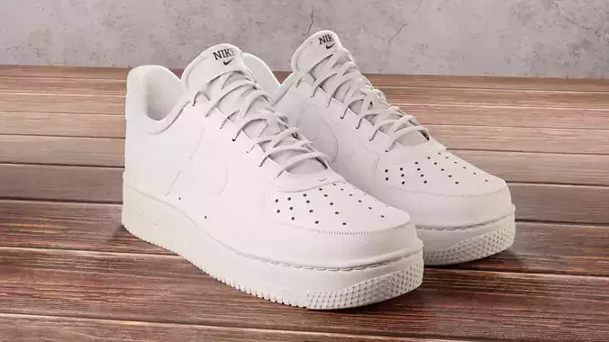 Nike Air Force 1 White 3D model