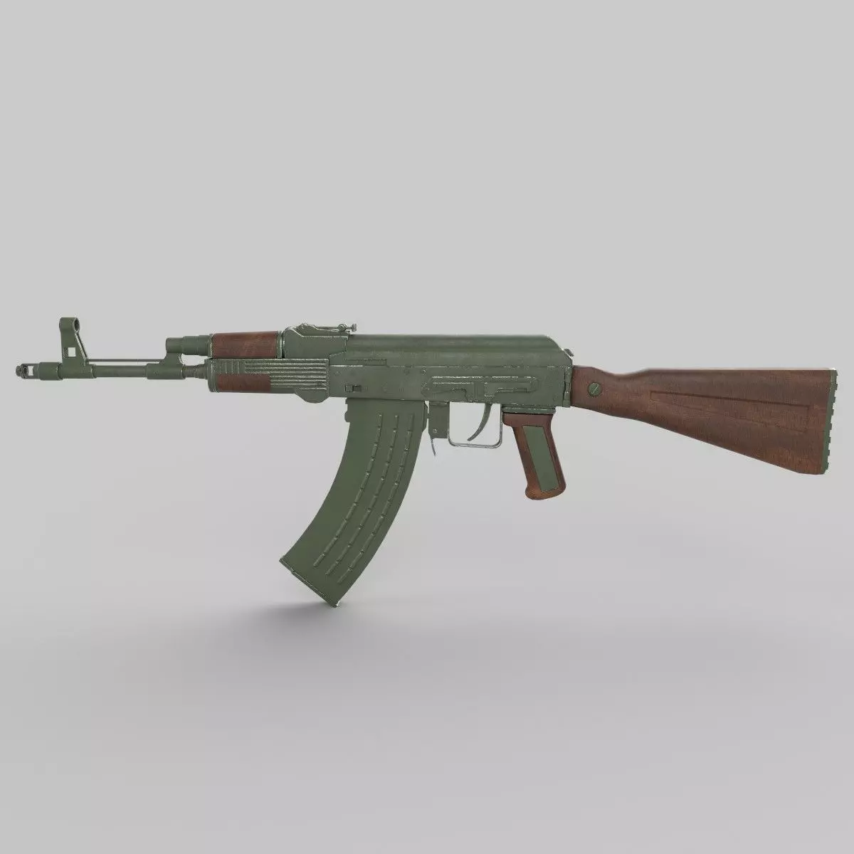 AK 47 Low-poly 3D model_0