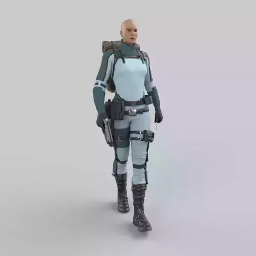 sci-fi chacacter 3D model