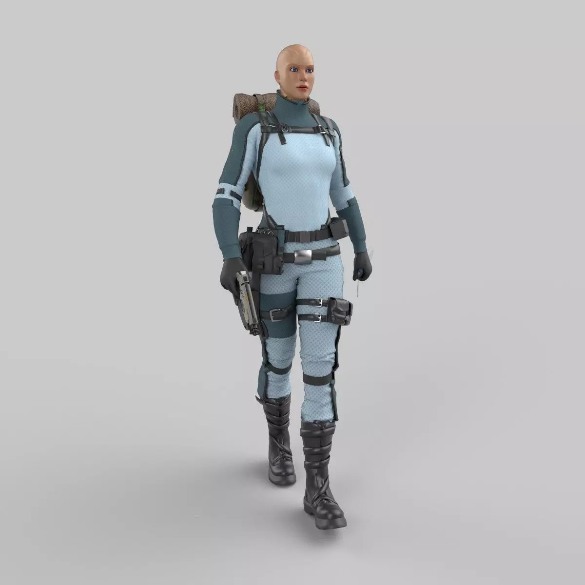 sci-fi chacacter 3D model_0