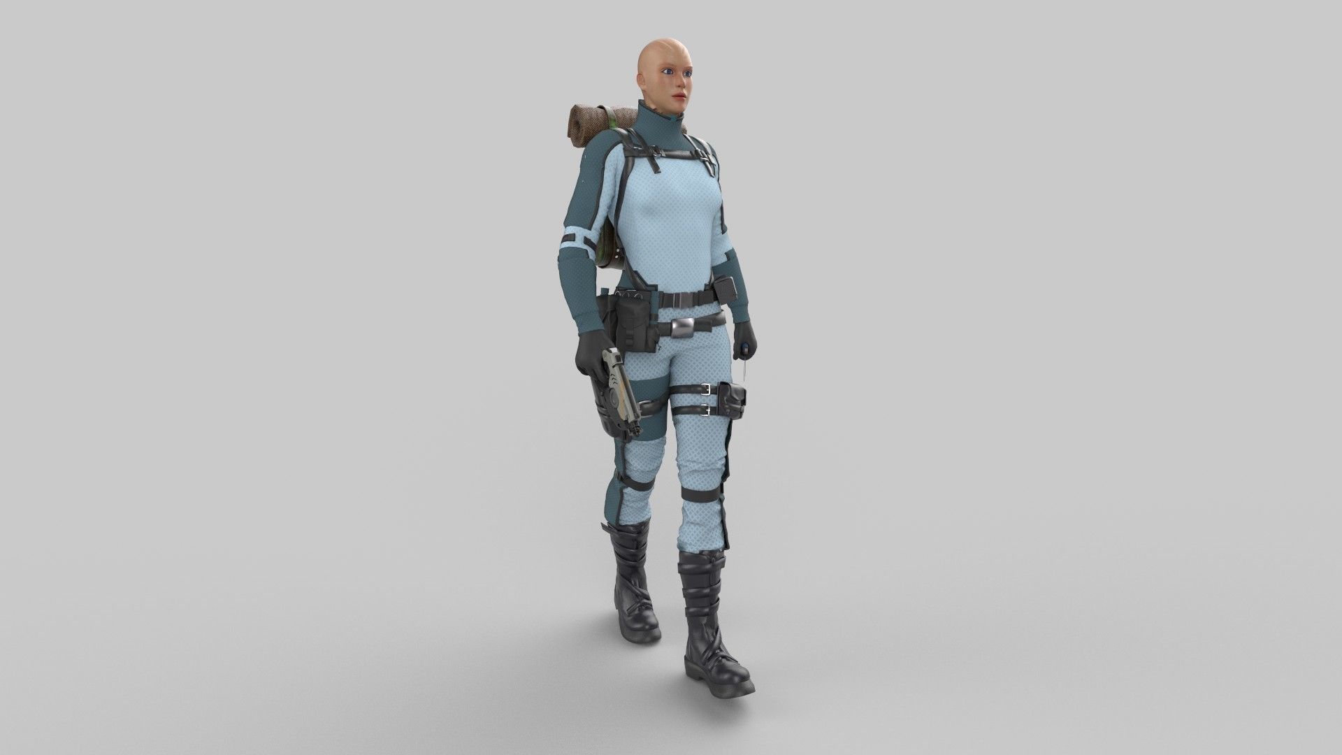 sci-fi chacacter 3D model_1