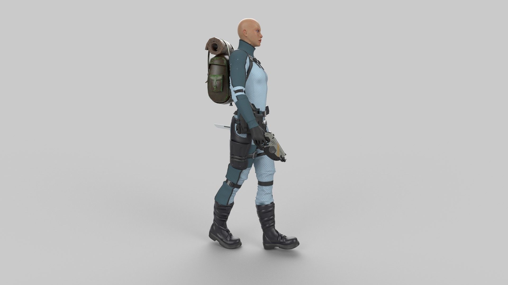 sci-fi chacacter 3D model_2