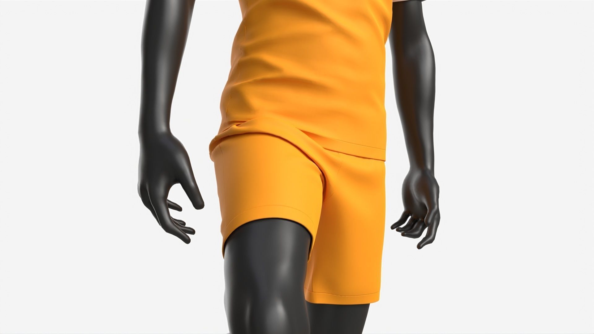 Male Mannequin in Soccer Uniform with Ball 02 3D model_3