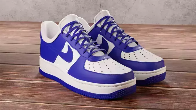 Nike Air Force 1 Dark Blue 3D model Nike Air Force 1 Dark Blue 3D model