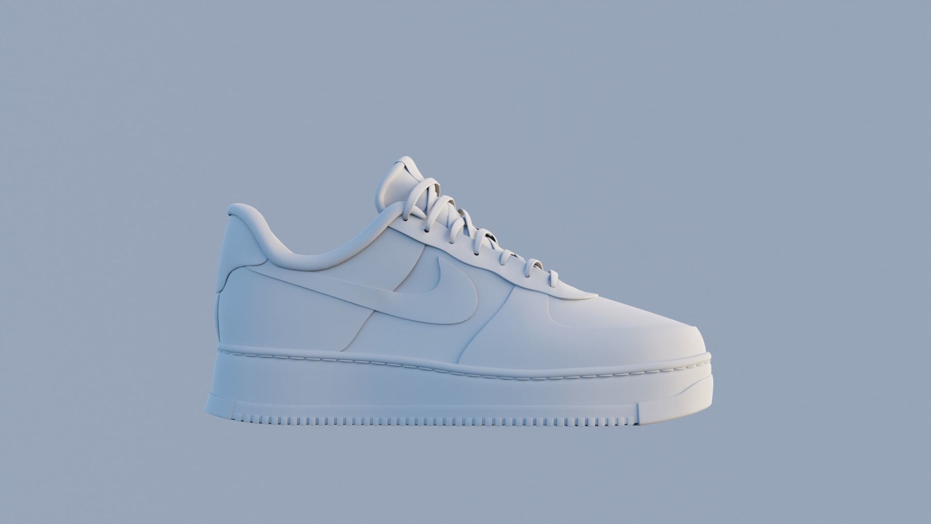 Nike Air Force 1 Dark Blue 3D model_9